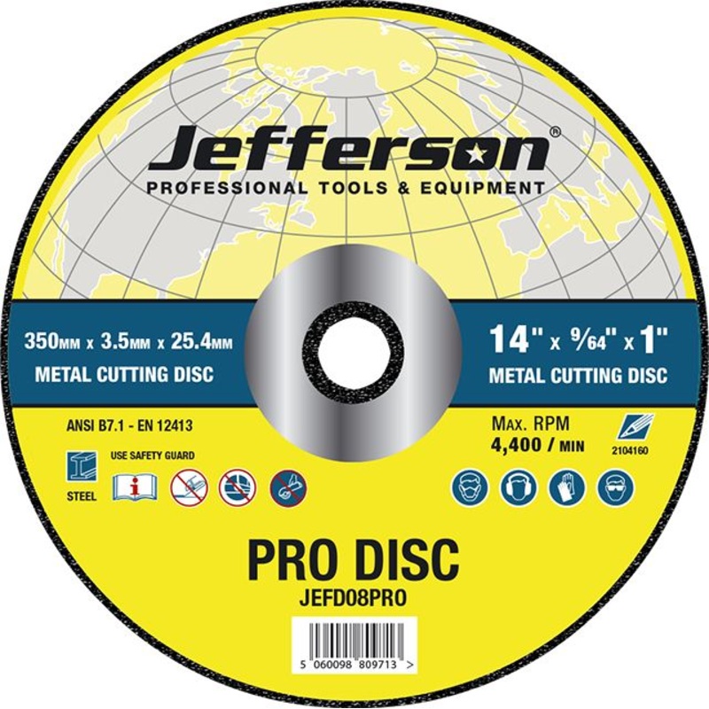 Jefferson 14 Metal Cutting Abrasive Disc 25.4mm Bore