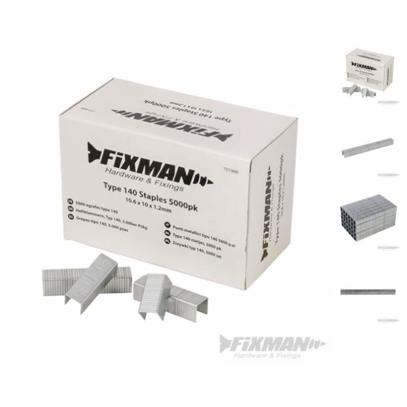 Type 140 Staples 5000pk|10.55 x 12 x 1.26mm|10.55 x 10 x 1.26mm
