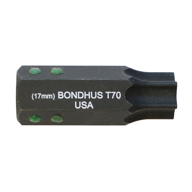 BONDHUS T70 Torx ProHold InHex 2 Socket Bit, TX70, 32070