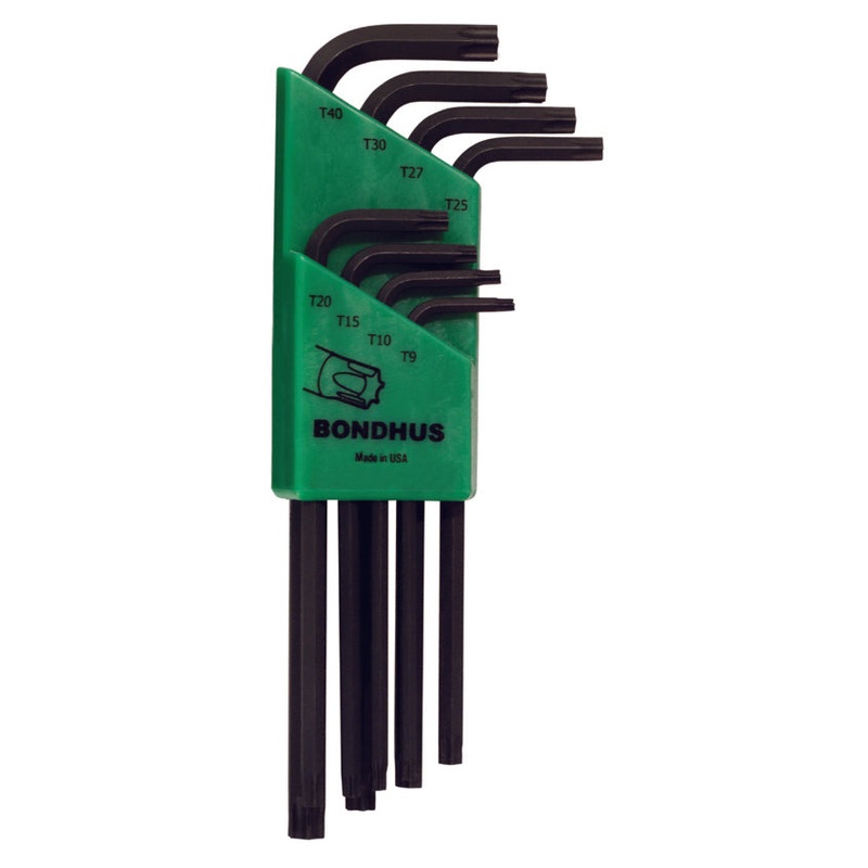 BONDHUS TLX8 Torx Key Long 8pcs Set TX9-TX40, 31834