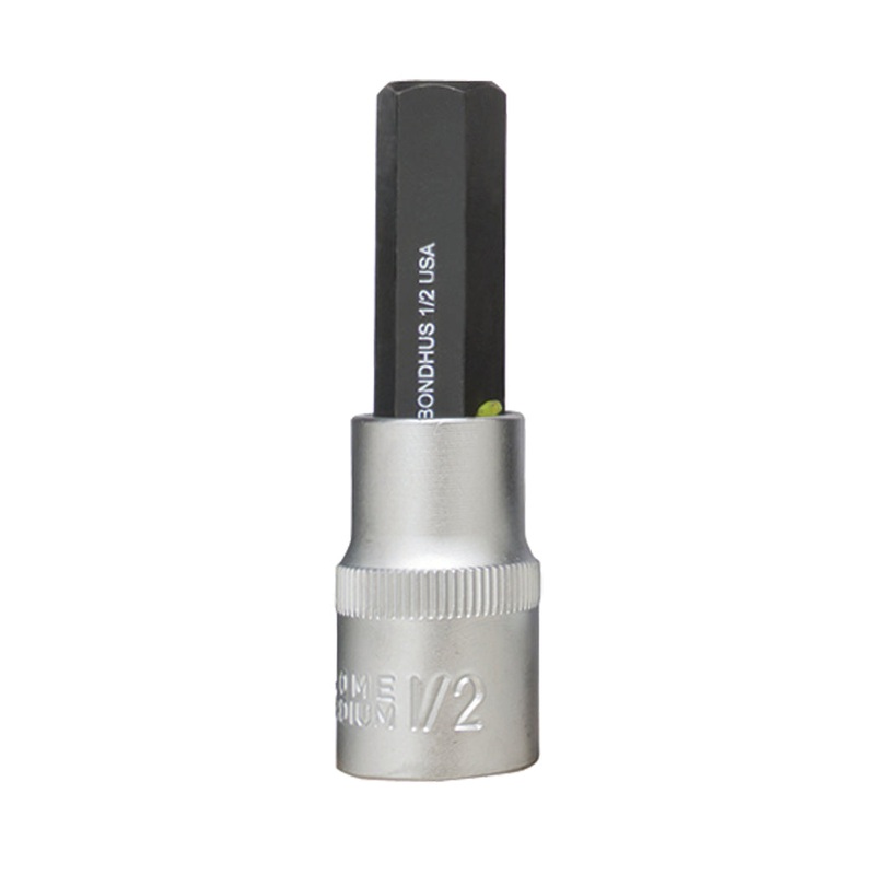 BONDHUS 1/2 2 (50mm) ProHold InHex Bit 1/2 Socket, 1/2, 43216