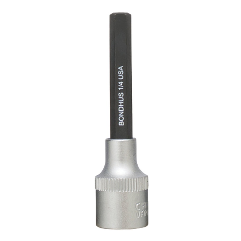 BONDHUS 1/4 2 (50mm) ProHold InHex Bit 3/8 Socket, 1/4, 43212
