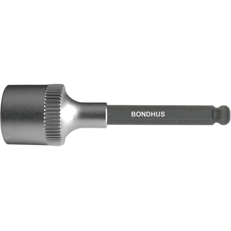 BONDHUS 1/2 6 (150mm) ProHold BallEnd InHex Bit & 1/2 Socket, 43716
