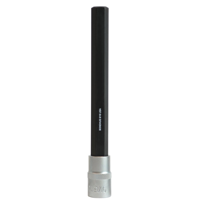 BONDHUS 10mm 6 (150mm) ProHold Hex InHex Bit & 3/8 Socket, 43676