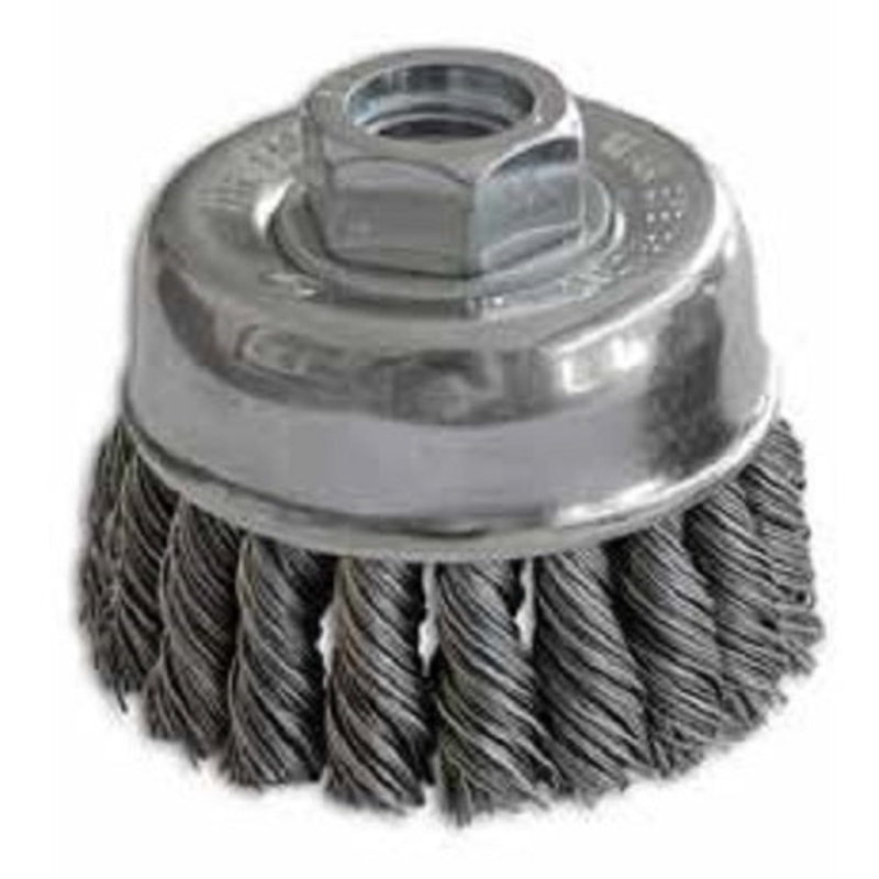 6 x 5/8-11 .032 Carbon Steel HD Knot Cup Brush Wire Wheel