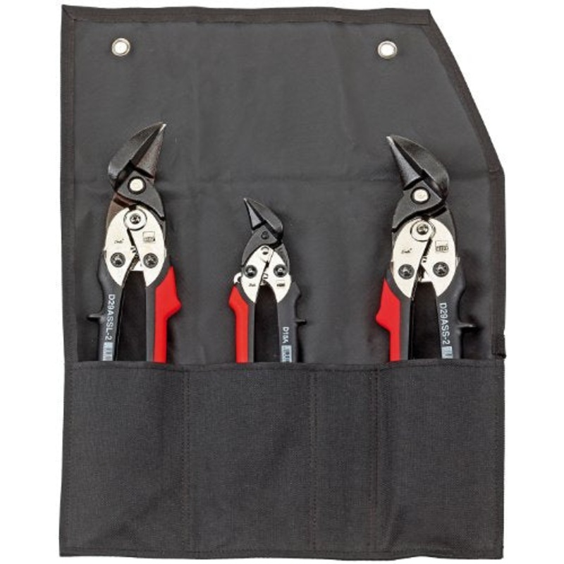 BESSEY DSET29-15 Shape and straight cutting snips-Set in pouch, BE770017