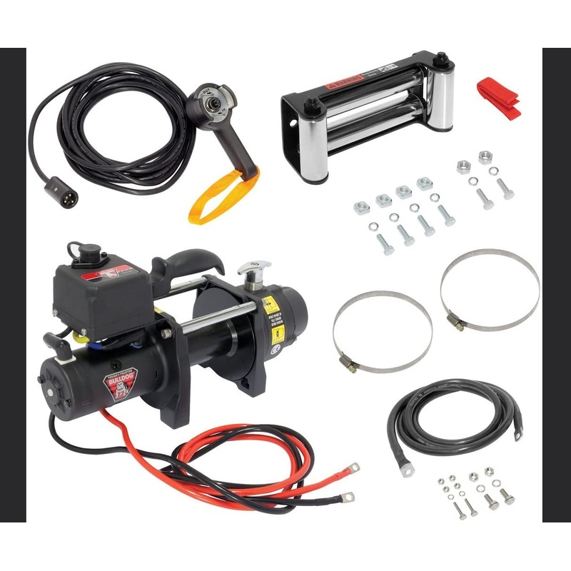 Bulldog 500403 DC Electric Heavy Duty Winch (DC6000, 6000 lbs.)