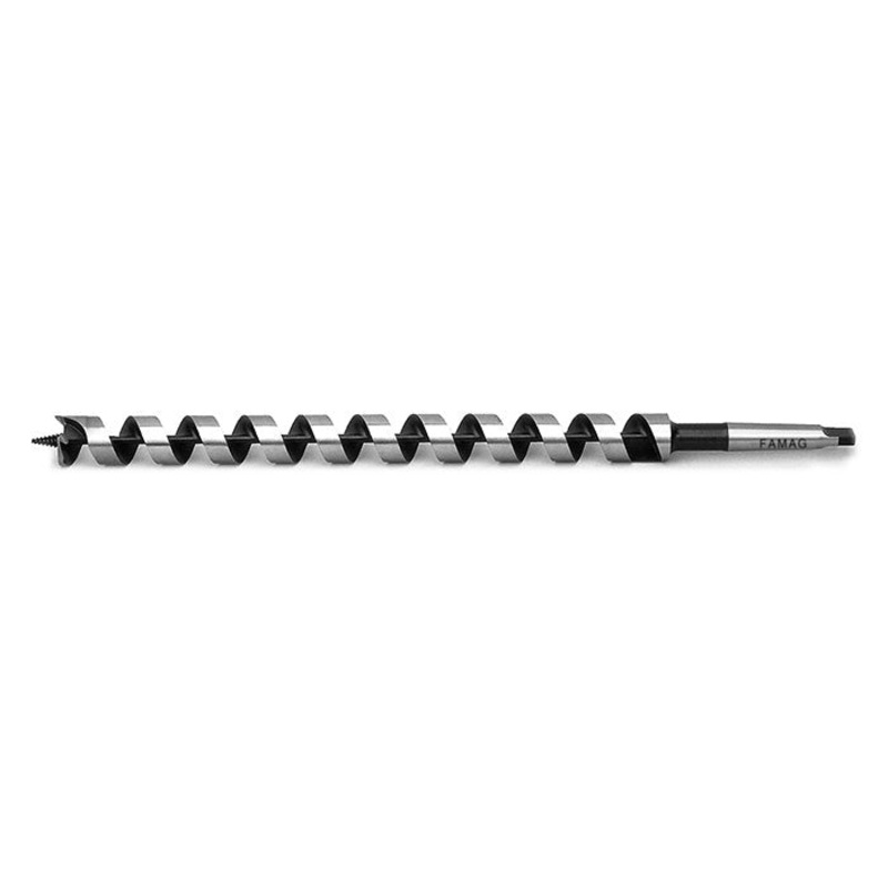 FAMAG 10mm Lewis Auger Bit with Morse Cone No2 OAL 680mm Spiral Length 550mm, 1492610
