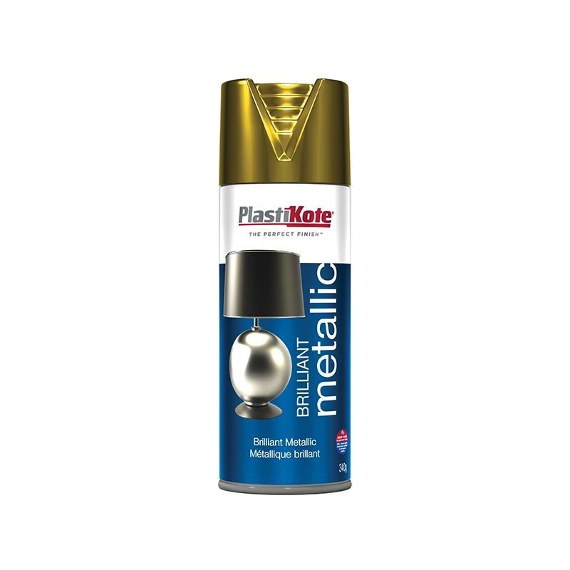 Plastikote Brilliant Metallic Spray Gold 400ml