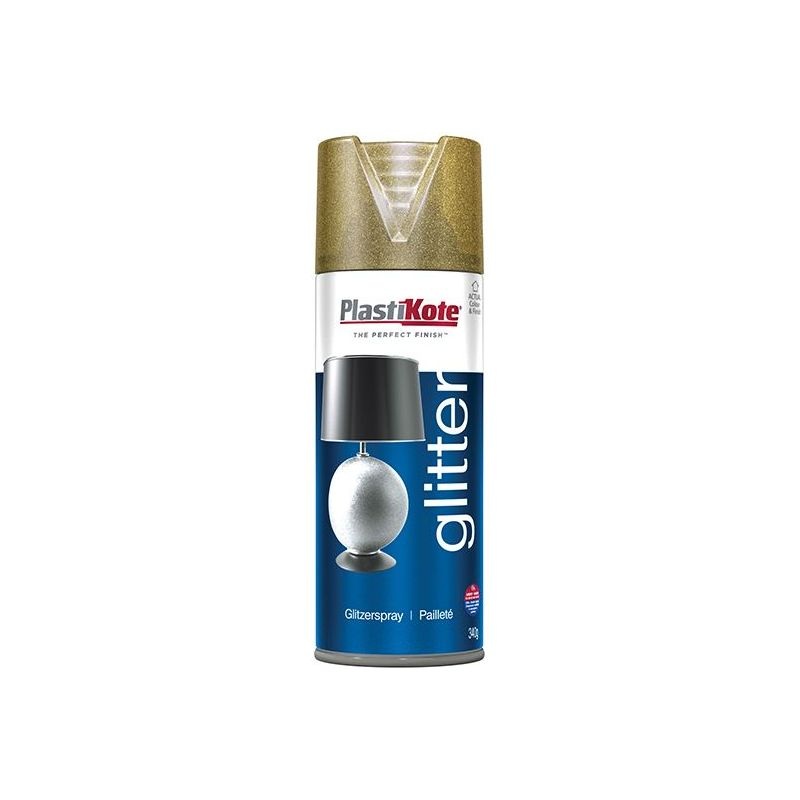 Plastikote Glitter Effect Spray Gold 400ml