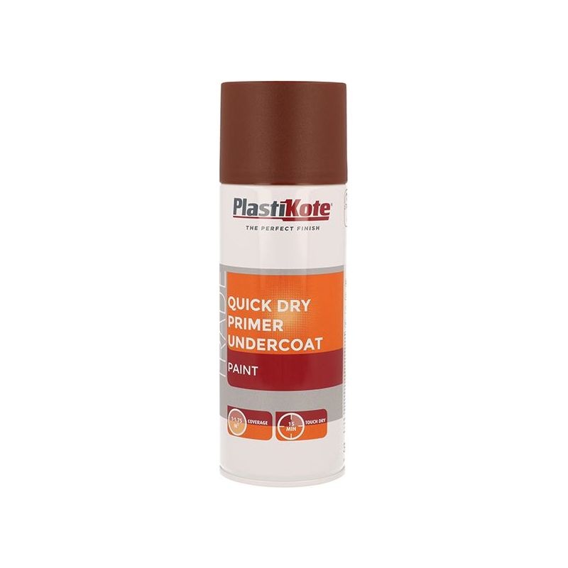 Plastikote Trade Quick Dry Primer Spray Red Oxide 400ml