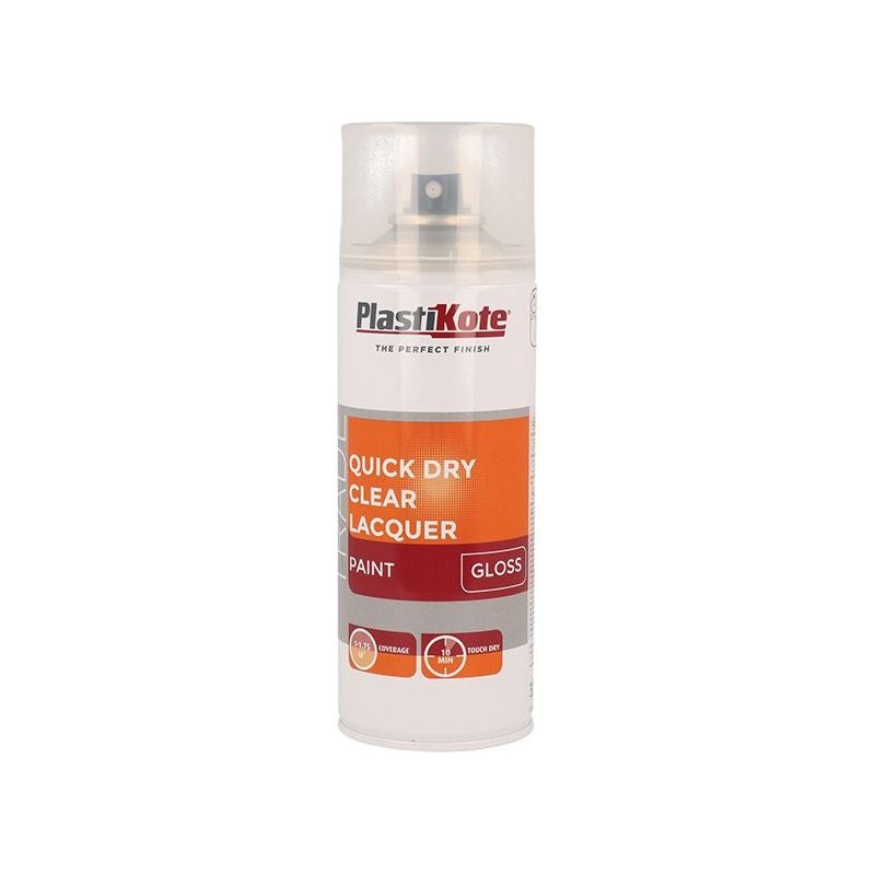 Plastikote Trade Quick Dry Clear Lacquer Spray Gloss 400ml