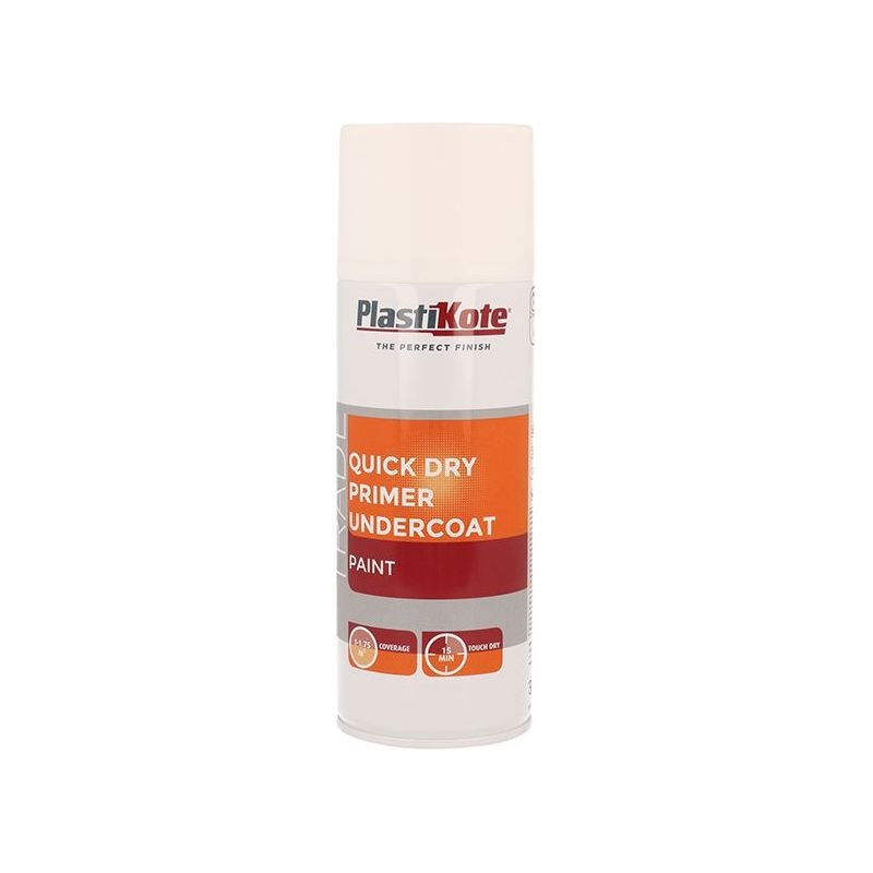 Plastikote Trade Quick Dry Primer Spray White 400ml