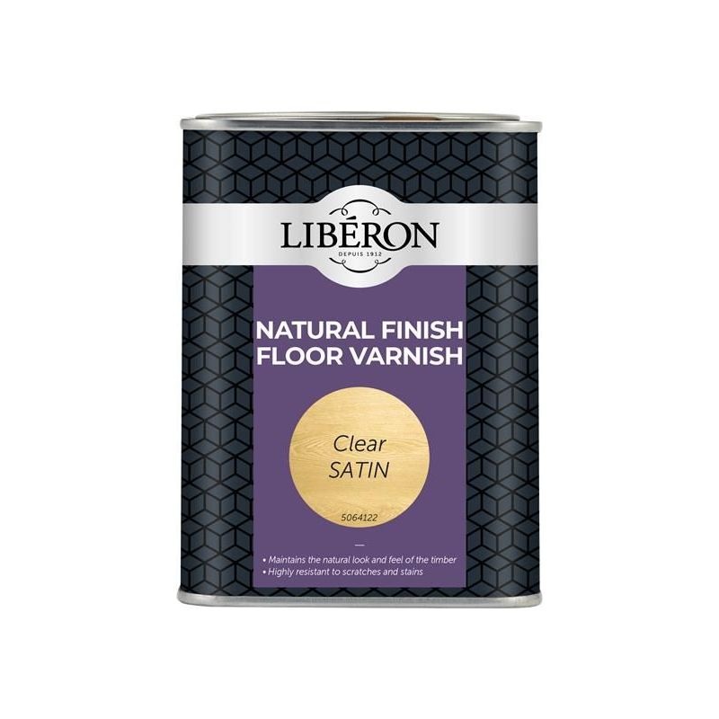 Liberon Natural Finish Floor Varnish Clear Satin 1 litre