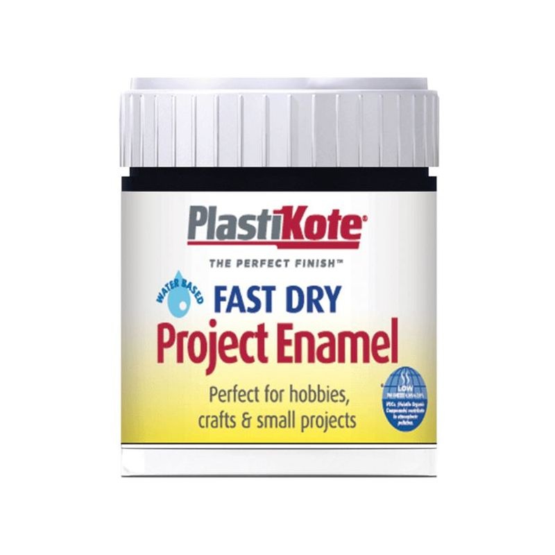 Plastikote Fast Dry Enamel Paint B1 Bottle Gloss Black 59ml