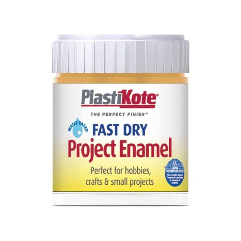 Plastikote Fast Dry Enamel Paint B11 Bottle Sunshine Yellow 59ml