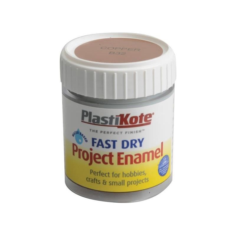 Plastikote Fast Dry Enamel Paint B32 Bottle Copper 59ml
