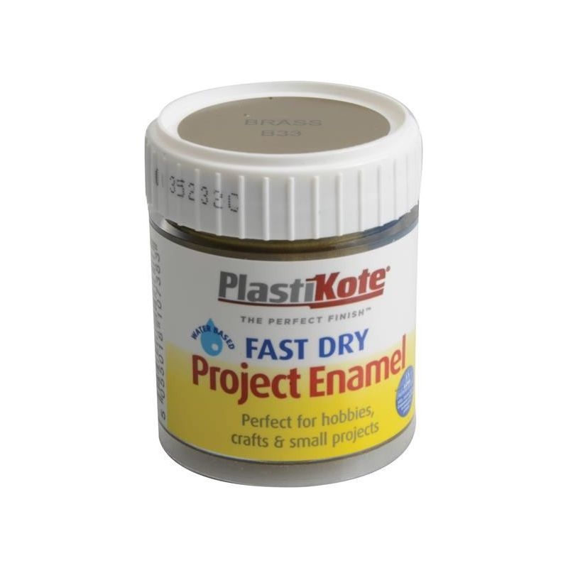 Plastikote Fast Dry Enamel Paint B33 Bottle Brass 59ml