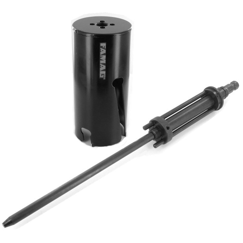 FAMAG 111mm PAROLI Carbibe Tipped TCT Universal Holesaw Lon Version Cutting Length 165mm, 2169111