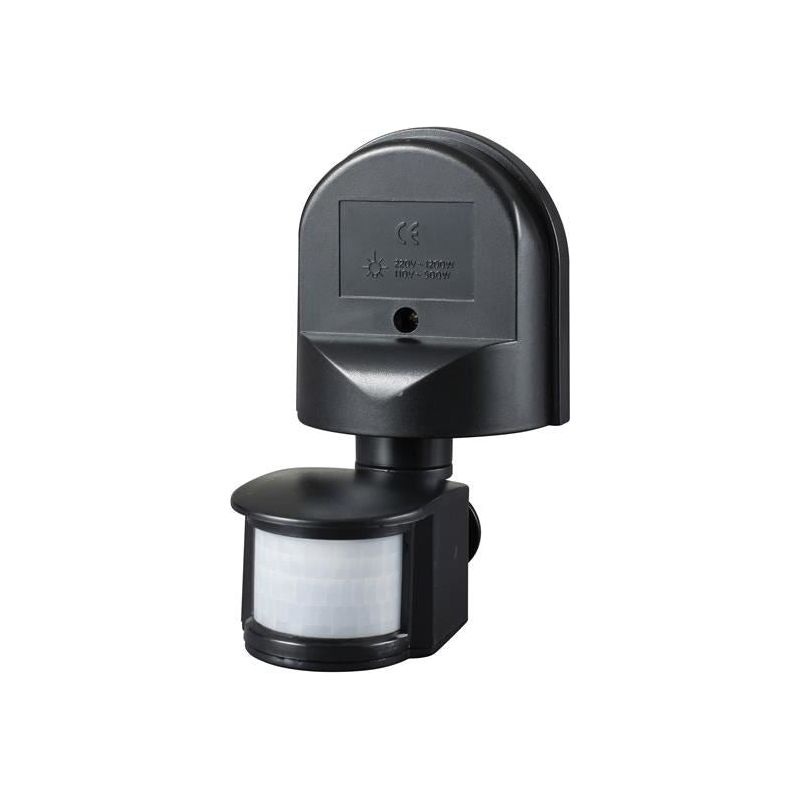 Meridian Lighting Wall Mounted PIR Motion Detector Black