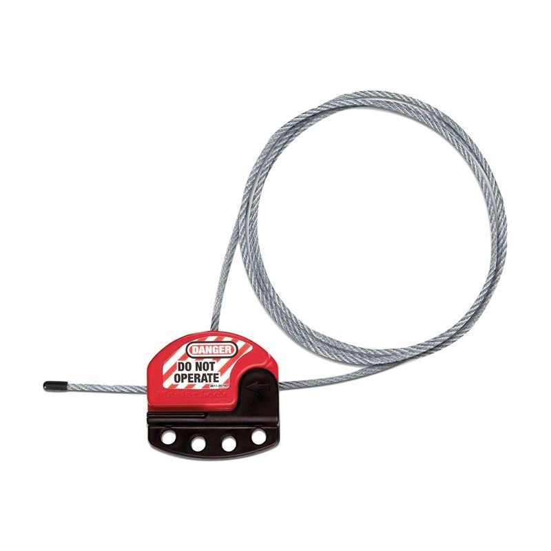 Master Lock Four Padlock Lockout Hasp with Adjustable Cable 1.8m
