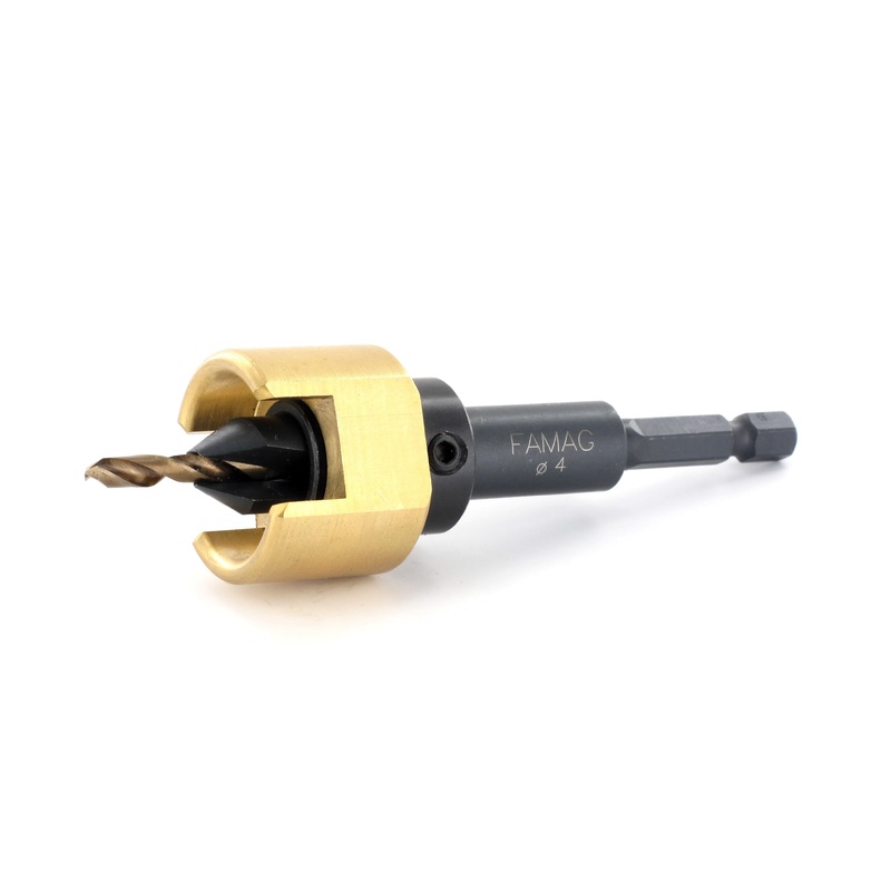 FAMAG Drill countersink set 4 mm with depth stop (for construction of terrace), 3577040