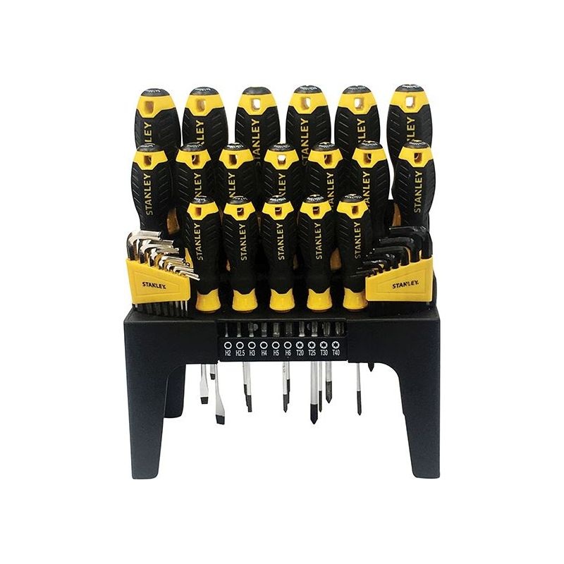 Stanley Hand Tools Screwdriver Set in Rack, 44 Piece