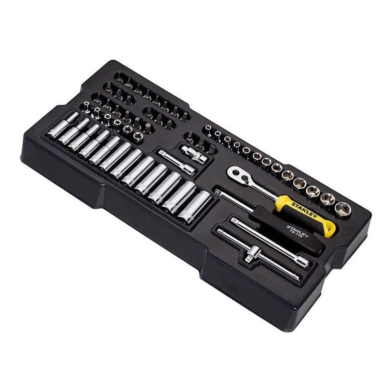 Stanley Hand Tools Transmodule System 1/4in Drive Metric Socket Set 60 Piece