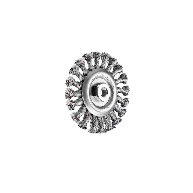 SITBRUSH U115 115mm Twist Knot Wheel Brush 0.5 Steel Wire For Angle Grinder 7/8, 0501