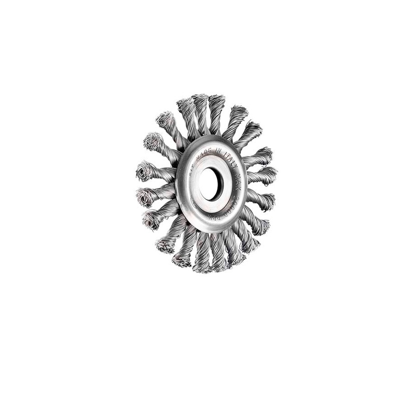 SITBRUSH U125 125mm Twist Knot Wheel Brush 0.5 Steel Wire For Angle Grinder 7/8, 0507