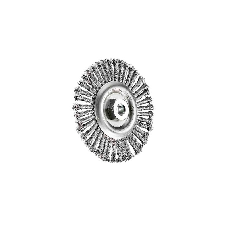 SITBRUSH U125 125mm Twist Knot Wheel Brush 0.5 Steel Wire For Angle Grinder M14 + 5/8, 0556