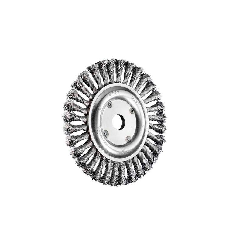 SITBRUSH U5180 180mm Twist Knot Wheel Brush 0.5 Steel Wire For Angle Grinder 7/8, 0519