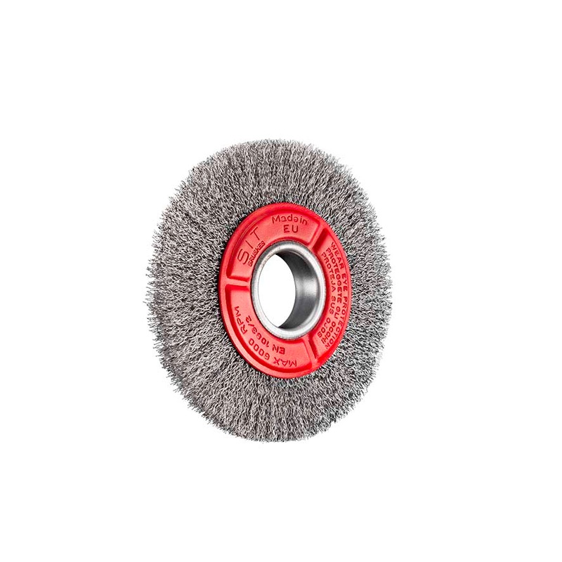 SITBRUSH 4183 180mm Bench Grinder Wheel Steel Crimped 0.5 Wire Brush, 0069