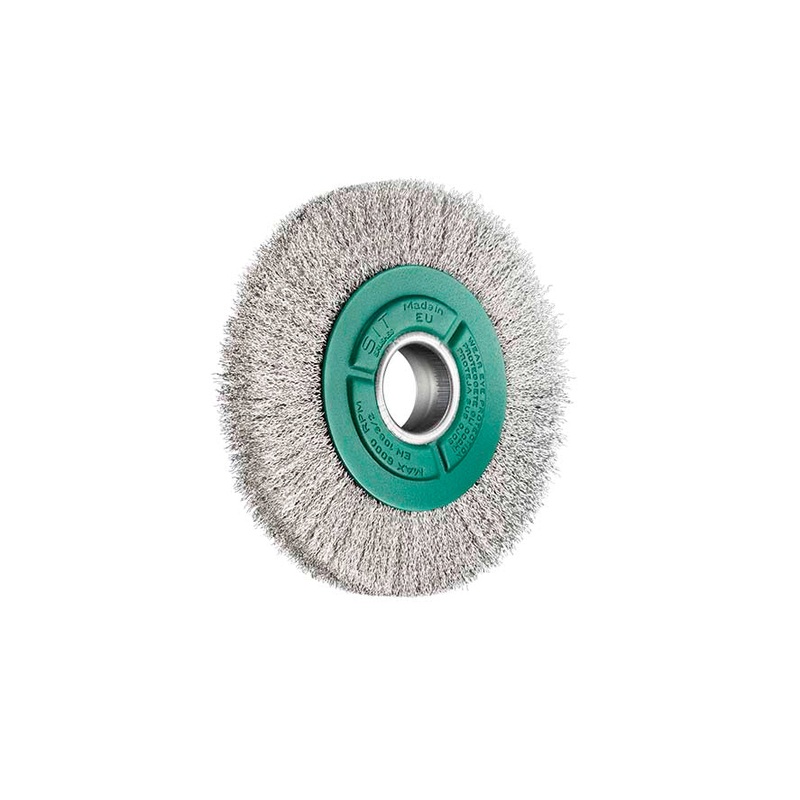 SITBRUSH 4203 200mm Bench Grinder Wheel Stainless Steel Crimped 0.3 Wire Brush, 0921
