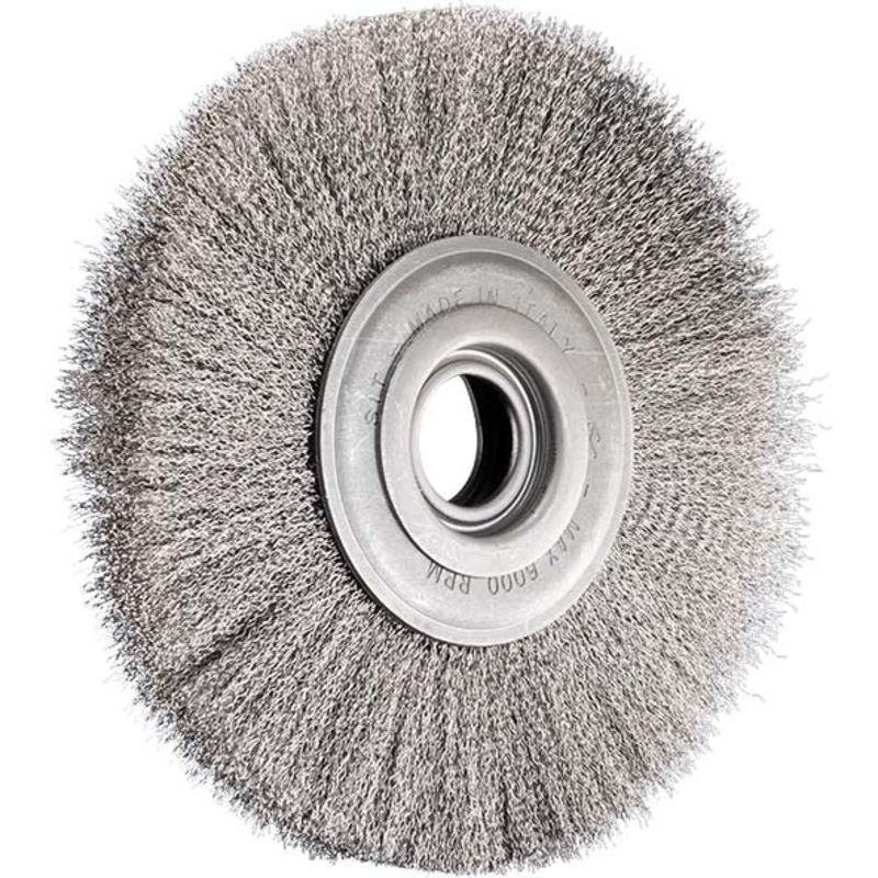 SITBRUSH 6253 250mm Bench Grinder Wheel Steel Crimped 0.5 Wire Brush, 0083