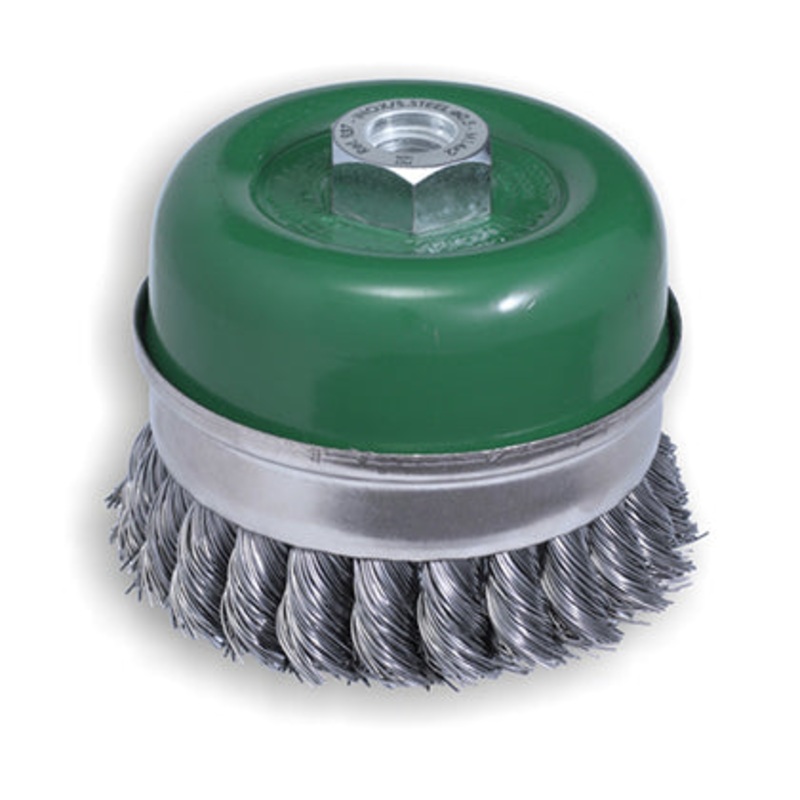 SITBRUSH TU101 95mm Stainless Steel Twist Knot 0.5 Cup Brush For Angle Grinder M14, 0937