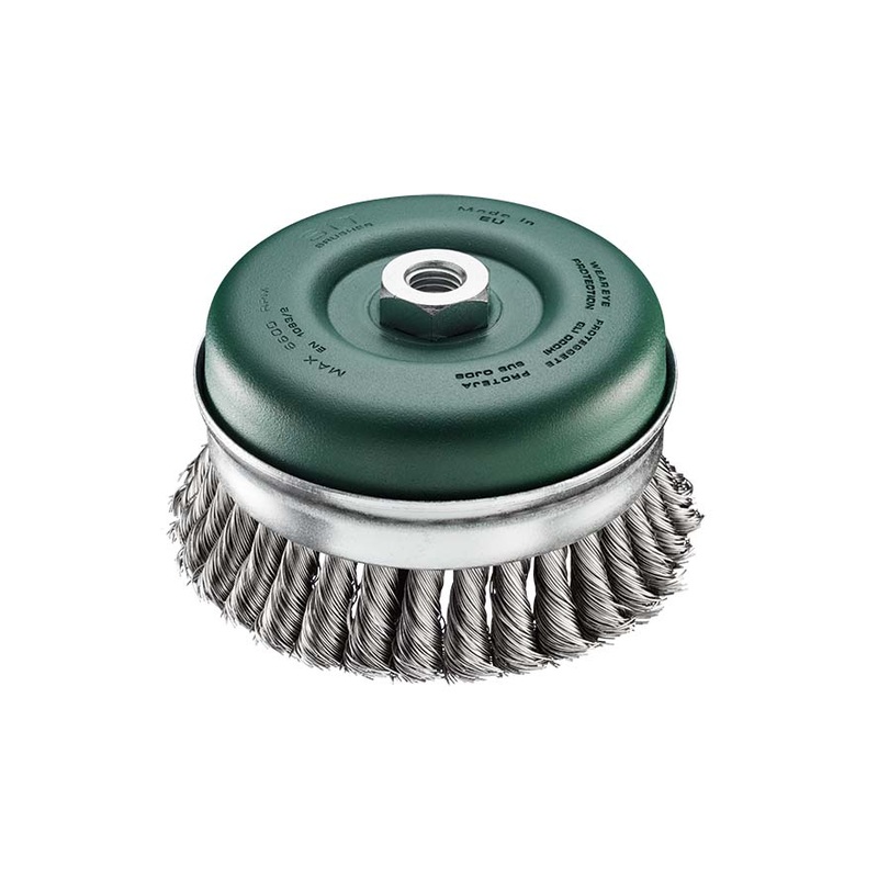SITBRUSH TU111 105mm Stainless Steel Twist Knot 0.5 Cup Brush For Angle Grinder M14, 0938