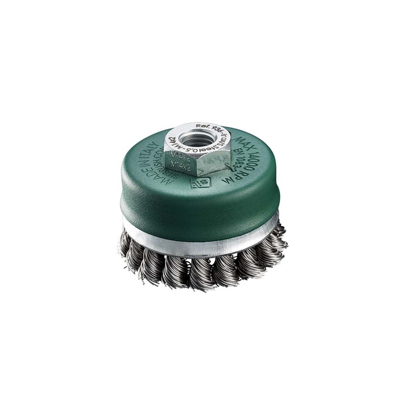 SITBRUSH TU71 70mm Stainless Steel Twist Knot 0.5 Cup Brush For Angle Grinder M14, 0935