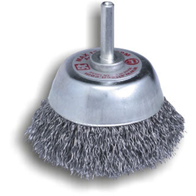 SIT  Cup brushes Crimped wire 0.35: 60MM dia 1/4 hex shank Steel  SIT 0656