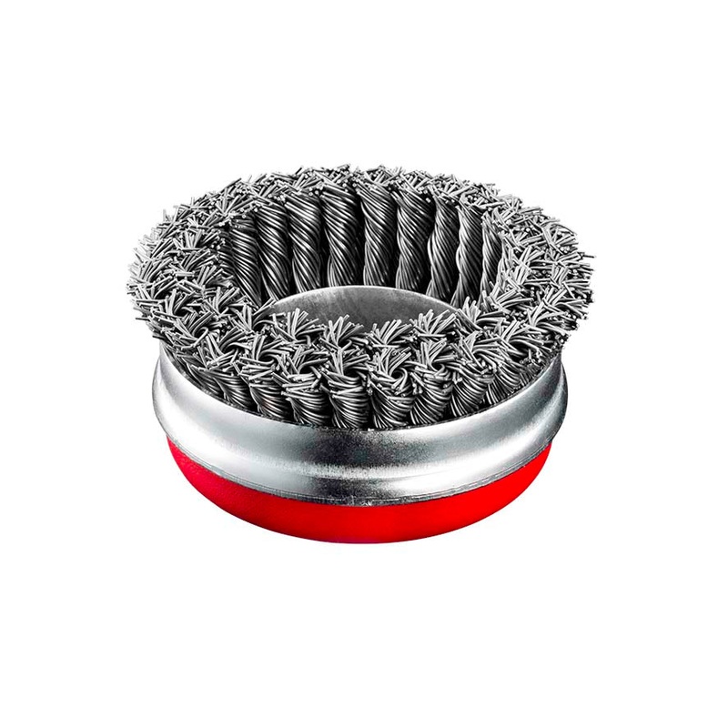 SITBRUSH TU102 95mm Twist Knot 2 Rows 0.5 Cup Brush For Angle Grinder M14, 0268