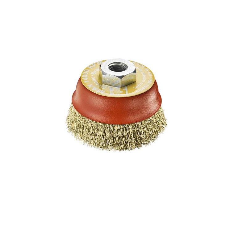 SITBRUSH TU71 70mm Brass Twist Knot 0.5 Cup Brush For Angle Grinder M14, 0936