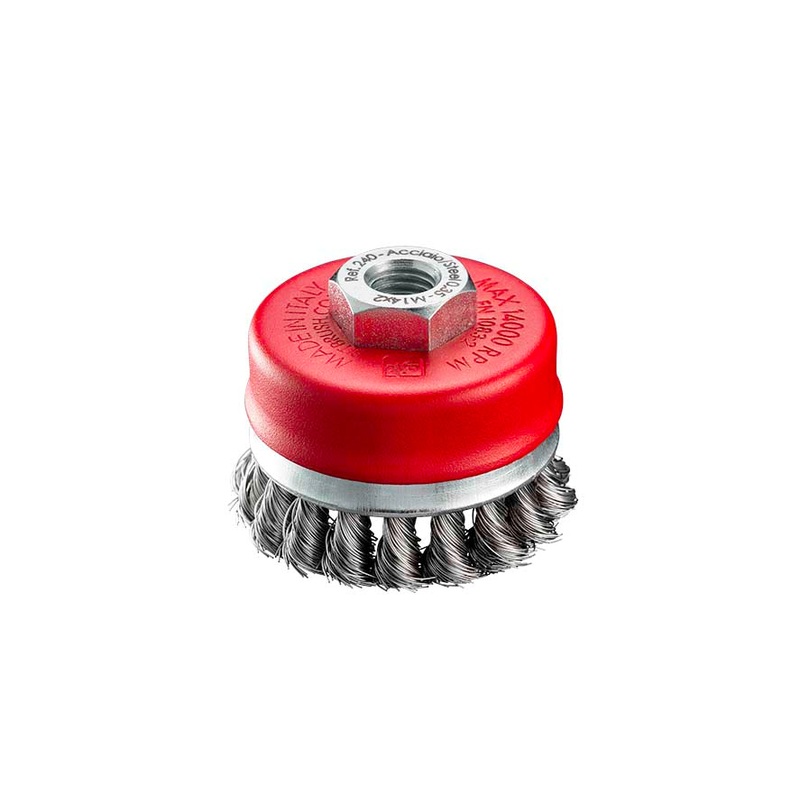 SITBRUSH TU71 70mm Twist Knot 0.35 Cup Brush For Angle Grinder M14, 0241