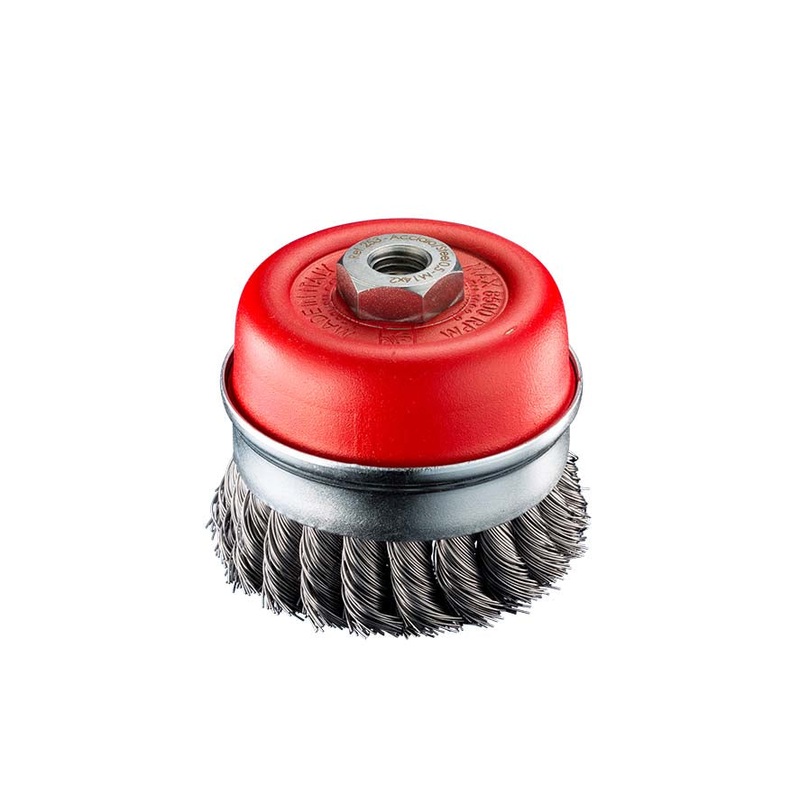 SITBRUSH TU85 85mm Twist Knot 0.8 Cup Brush For Angle Grinder M14, 0253