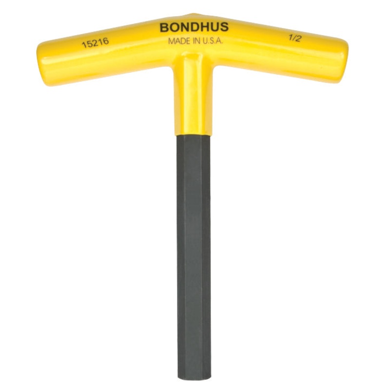 BONDHUS 1/2 T-Handle 6 Hex Driver, 15216