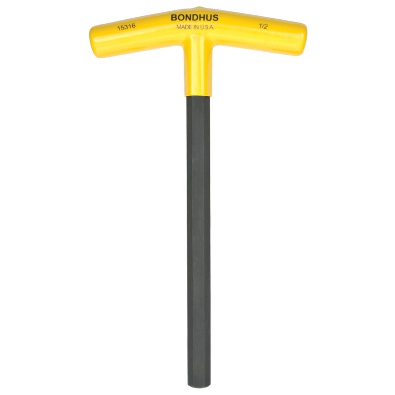 BONDHUS 1/2 T-Handle Hex 9 Hex Driver, 15316