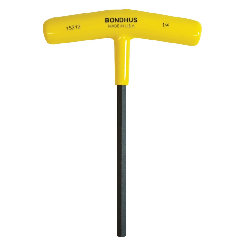BONDHUS 1/4 T-Handle 6 Hex Driver, 15212