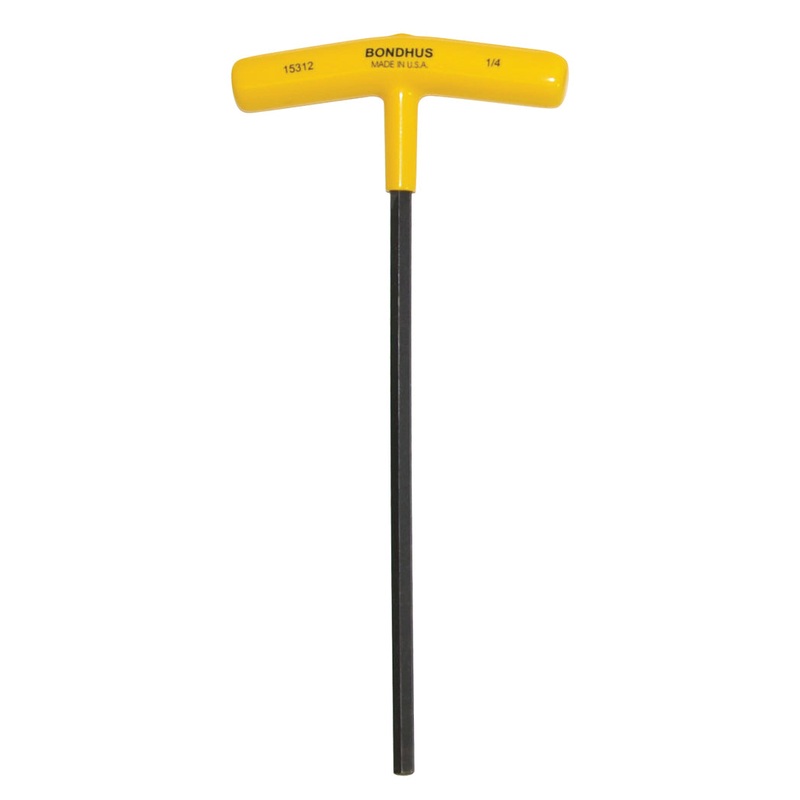 BONDHUS 1/4 T-Handle 9 Hex Driver, 15312