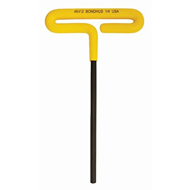 BONDHUS 1/4 T-Handle Hex Cushion Grip 6, 46412