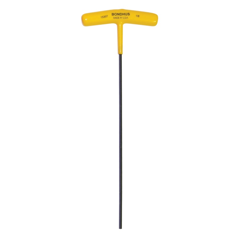 BONDHUS 1/8 T-Handle 9 Hex Driver, 15307