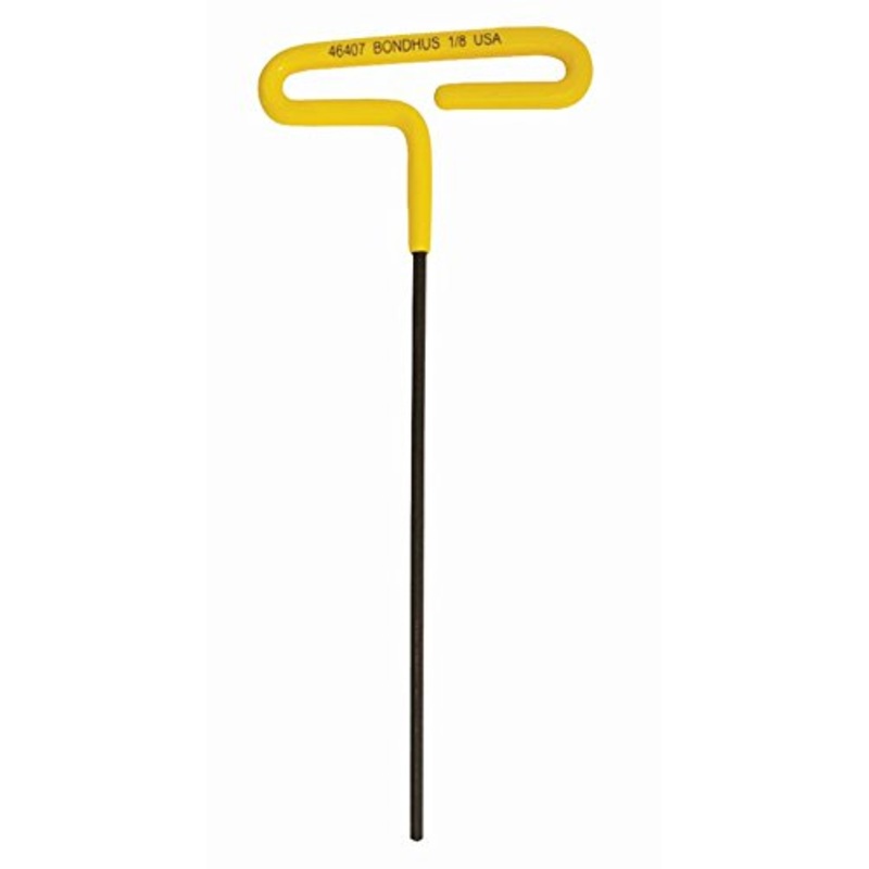BONDHUS 1/8 T-Handle Hex Cushion Grip 6, 46407